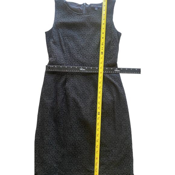 Brooks Brothers Dress Womens Size 4 Black Shift Eyelet Lace Office Career Church - Picture 6 of 13